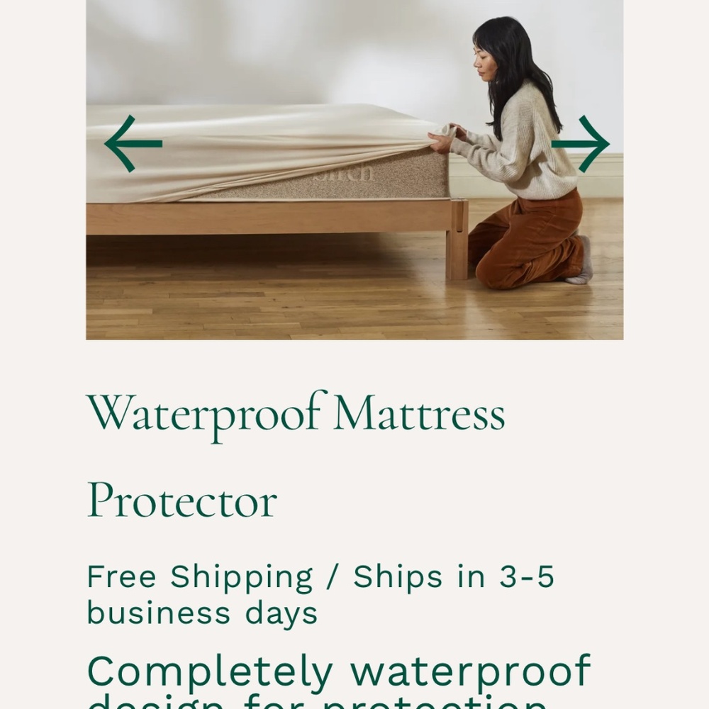 Birch organic Waterproof Mattress Protector